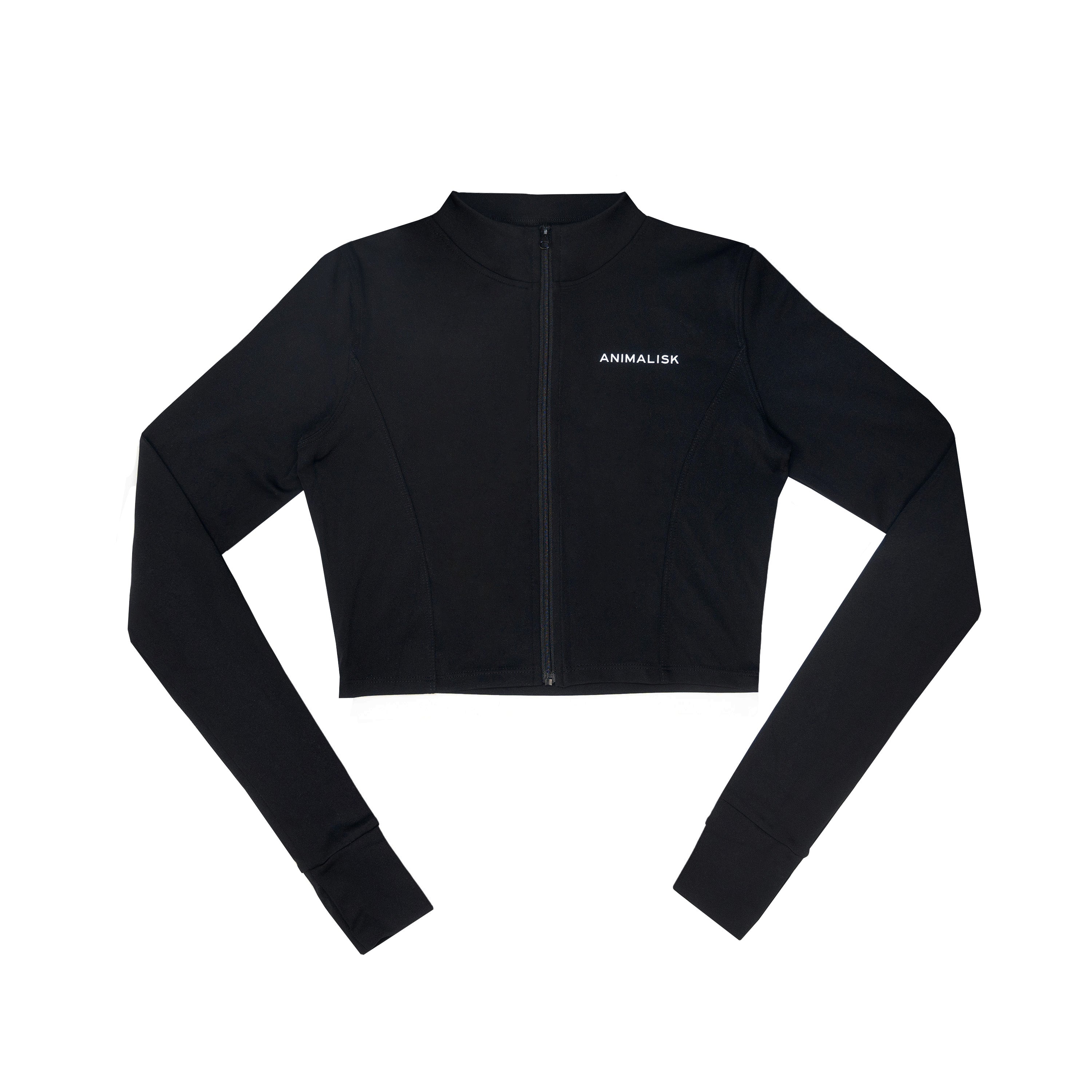 FluxForm™ Cropped Fitted Jacket In Graphite Black