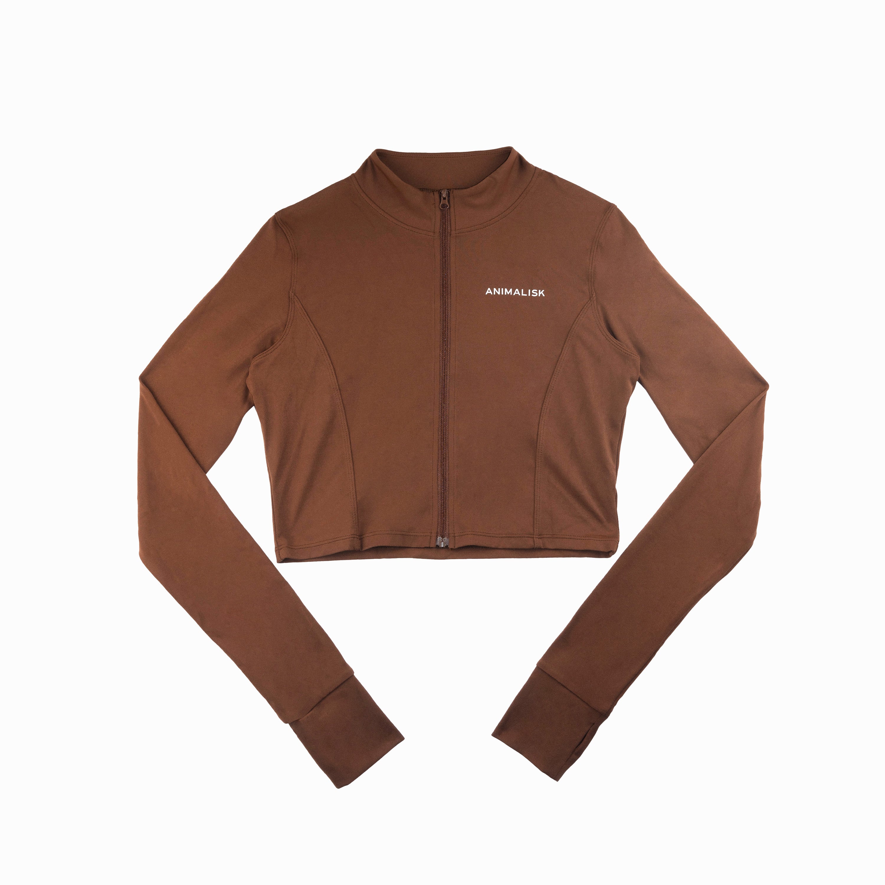 FluxForm™ Cropped Fitted Jacket In Mocha Mousse