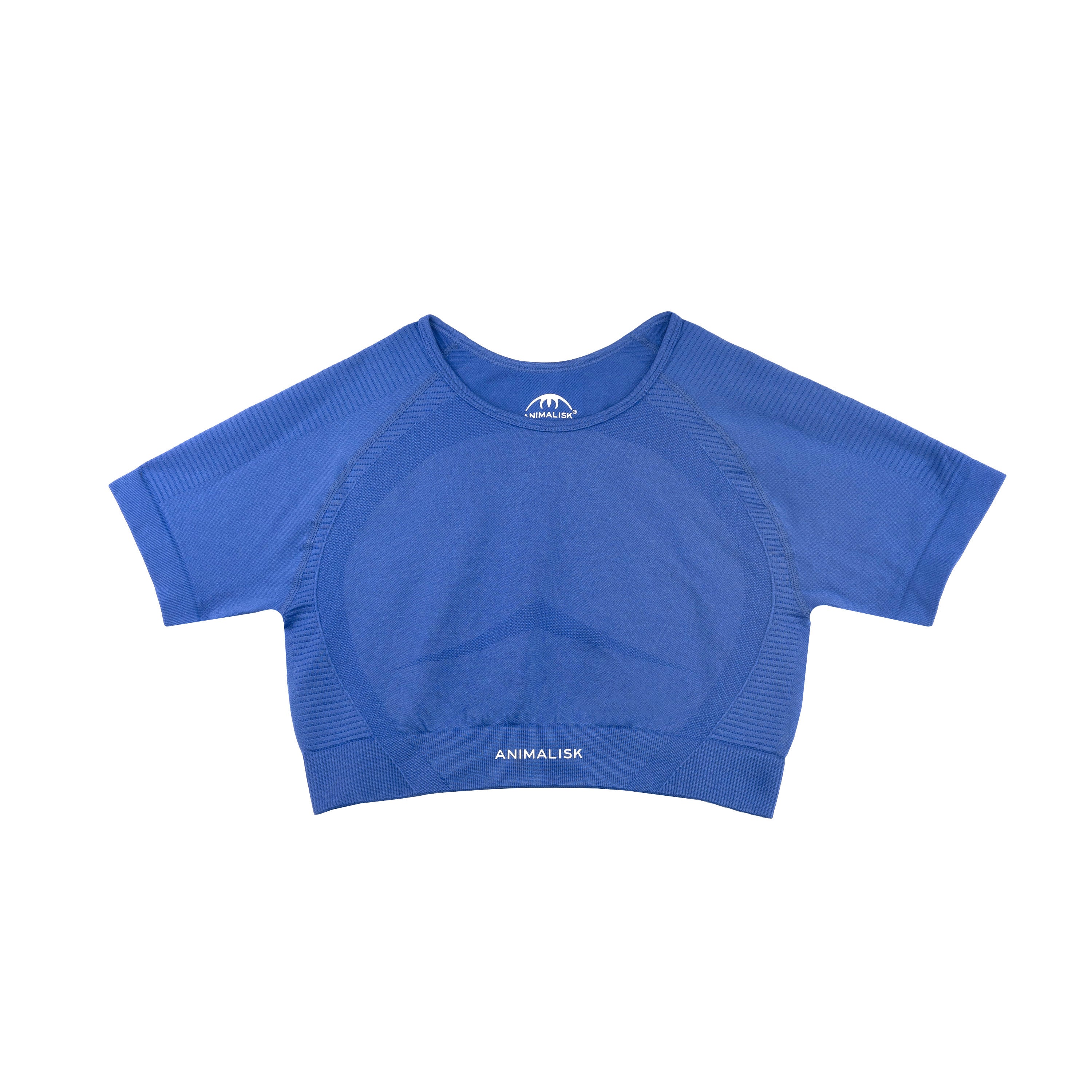 CoreLuxe™ Seamless Performance Cropped T-Shirt in Royal Blue