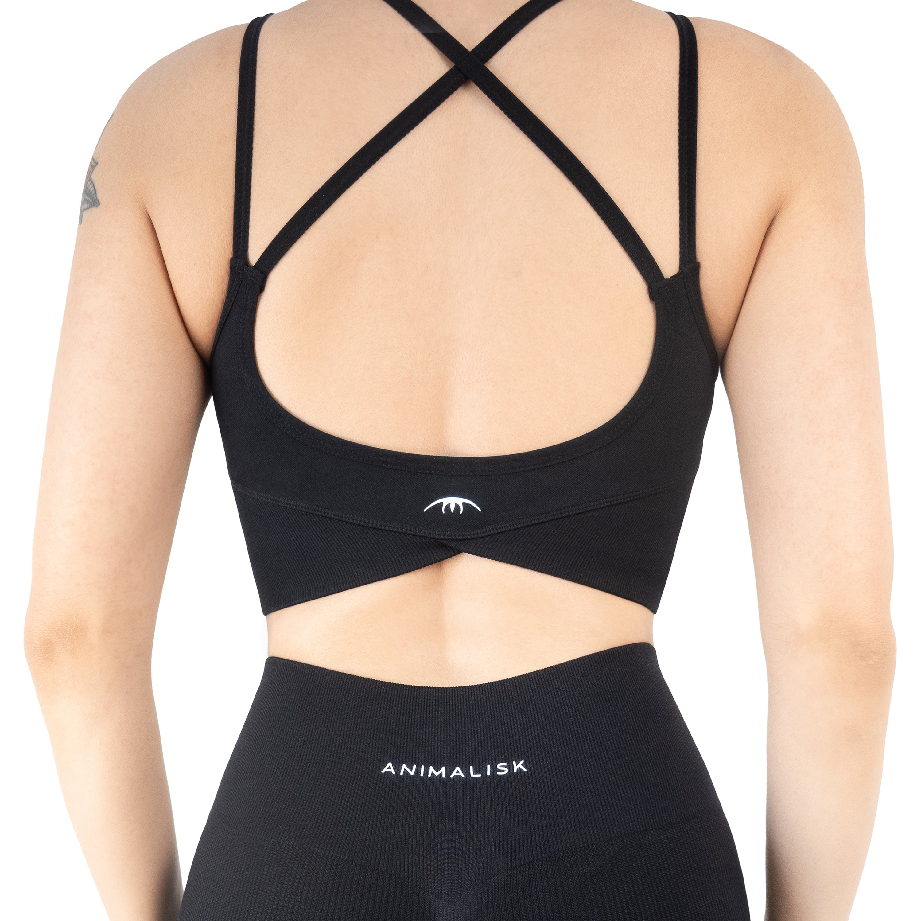 Skynform™ Seamless Sports Bra in Obsidian Black