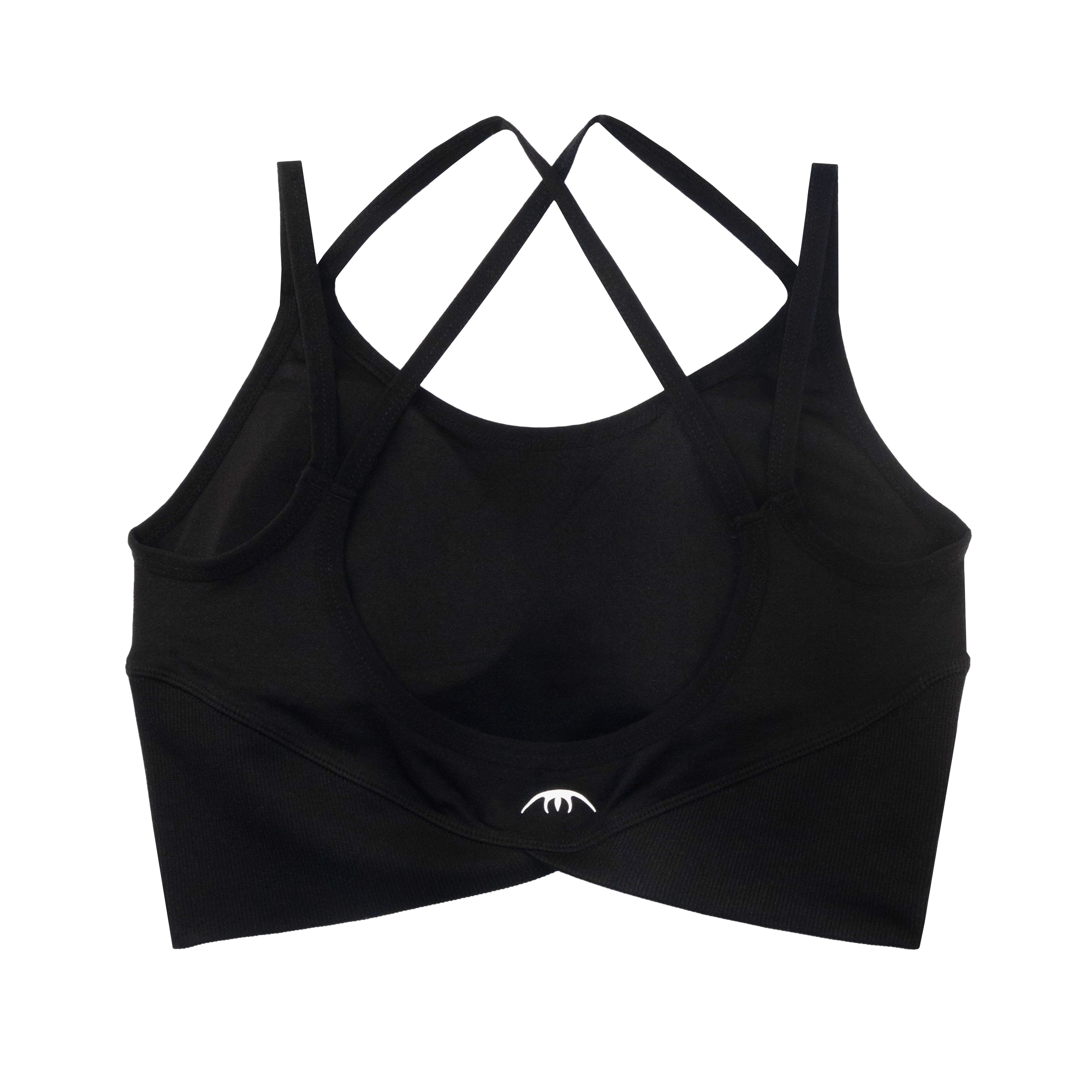 Skynform™ Seamless Sports Bra in Obsidian Black