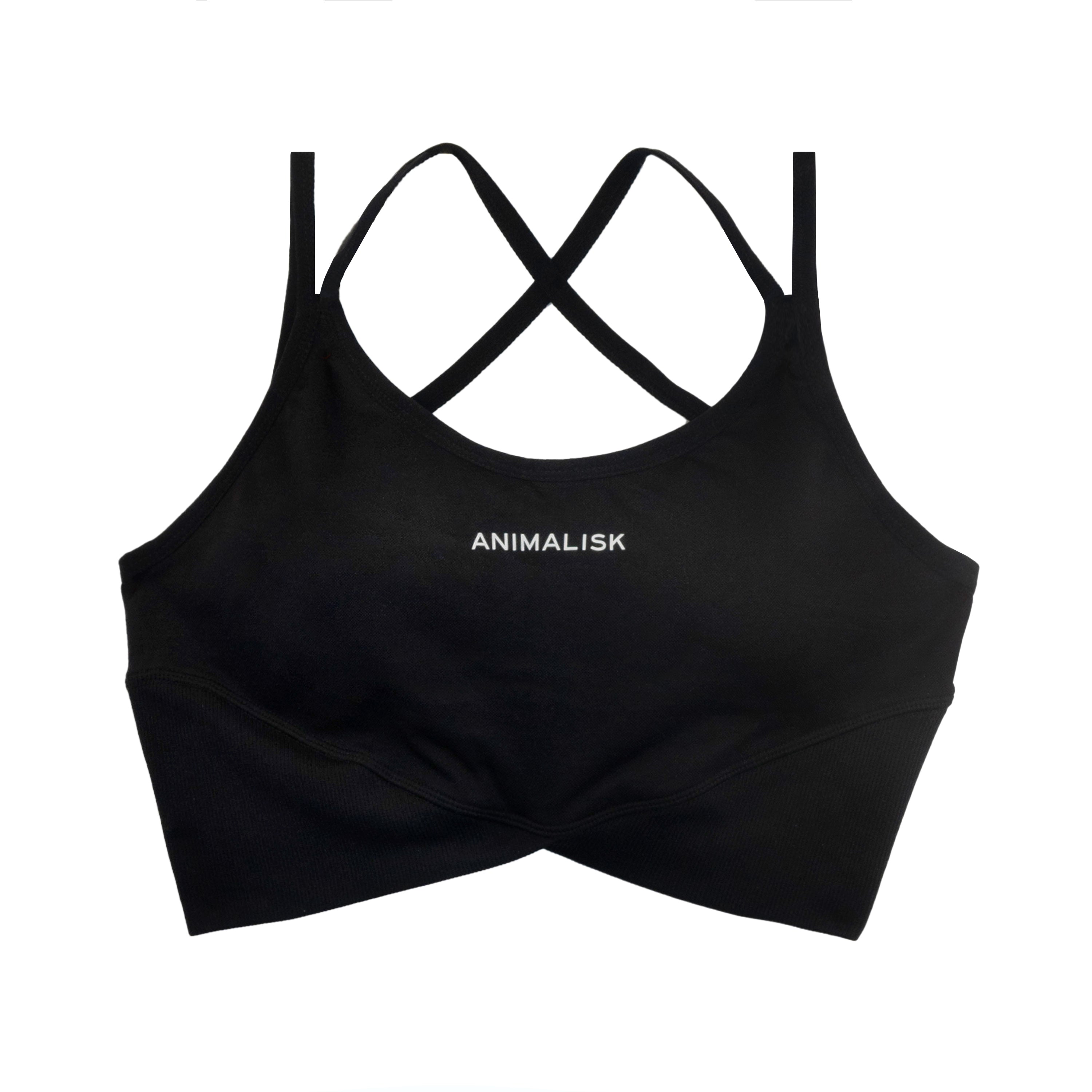 Skynform™ Seamless Sports Bra in Obsidian Black