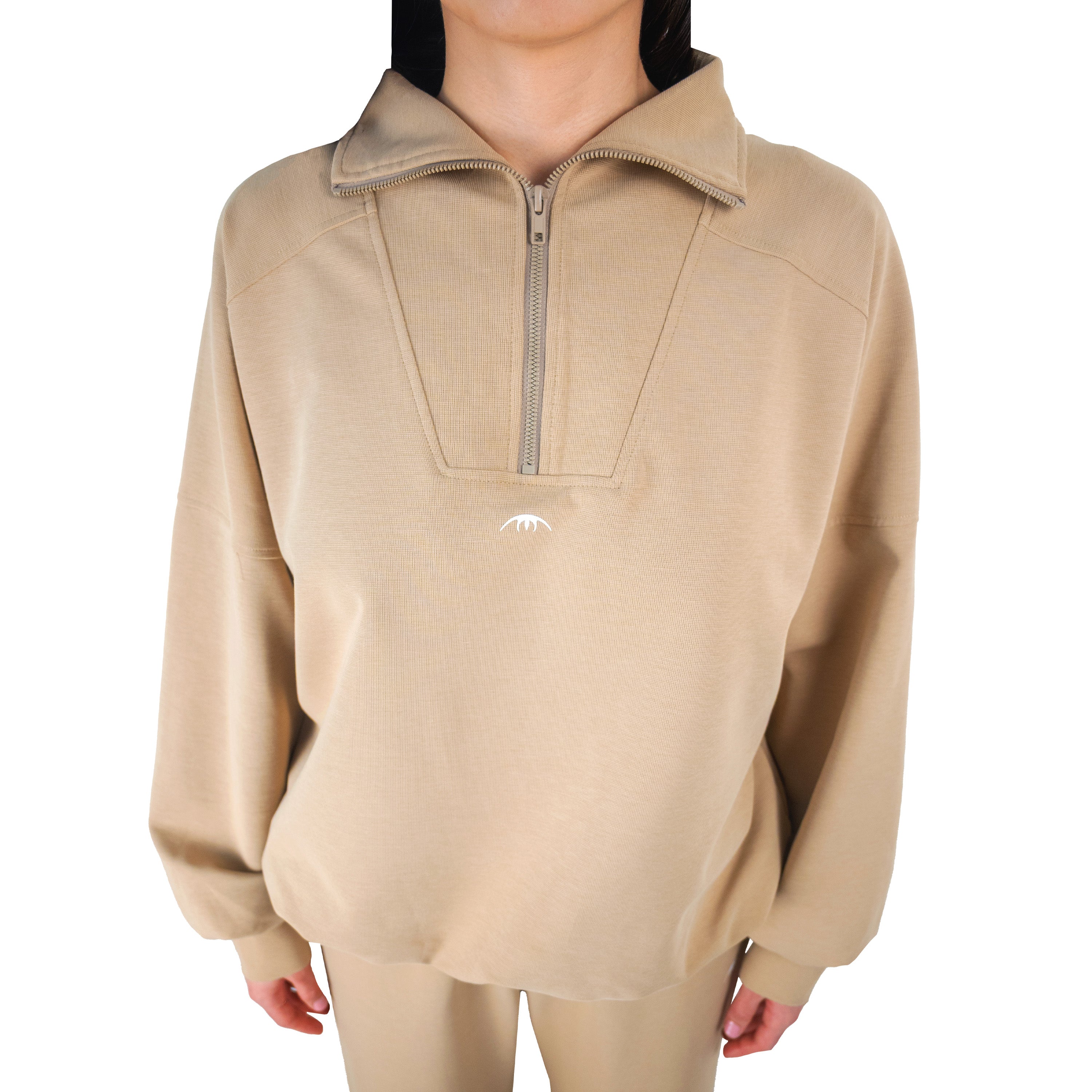 Velantra™️ Oversized Sweatshirt in Light Brown